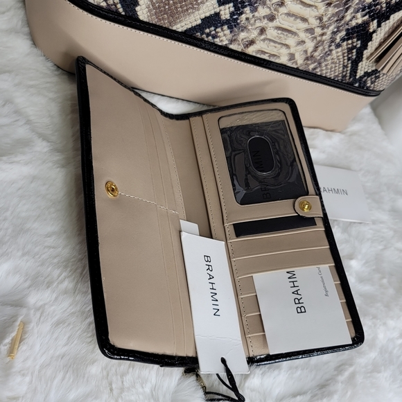 Brahmin 3 SET Italian Leather PURSE BAG Handbag Wallet AUTHENTICITY GUARANTEE - Picture 7 of 16